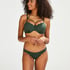 Scallop Glam Padded Underwired Bikini Top, Green