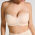 Smooth Padded Underwired Strapless Push-Up Bra, Beige