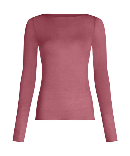 super soft Boatneck shirt with Cashmere, Purple