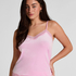 Velours Lace Cami Top, Pink