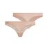 2-pack Angie Thongs, Beige