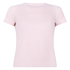 Ribbed Crew Neck Short-Sleeved Pyjama Top, Pink