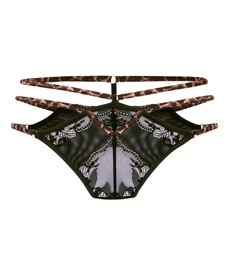 Open Crotch Brazilian Tasha, Black