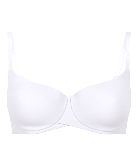 Cotton Padded Underwired Bra, White