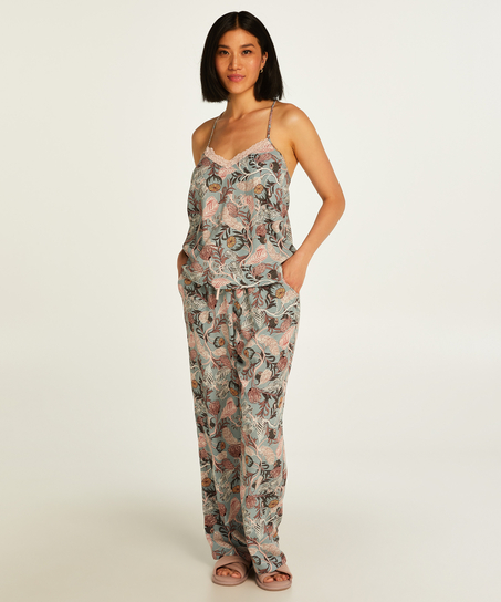 woven tapered Pyjama Pants, Gray
