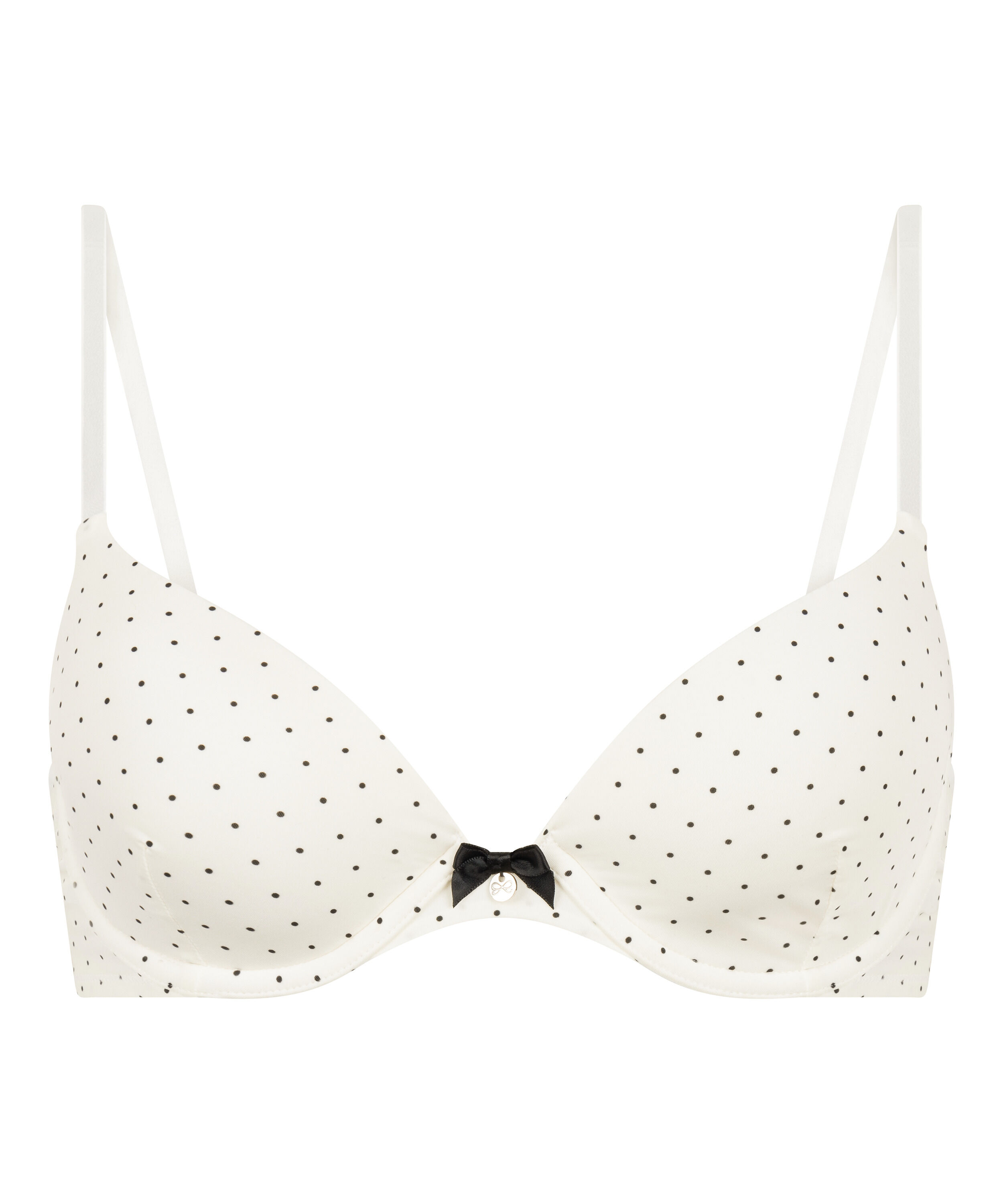 Plunge Padded Underwired Bra, White