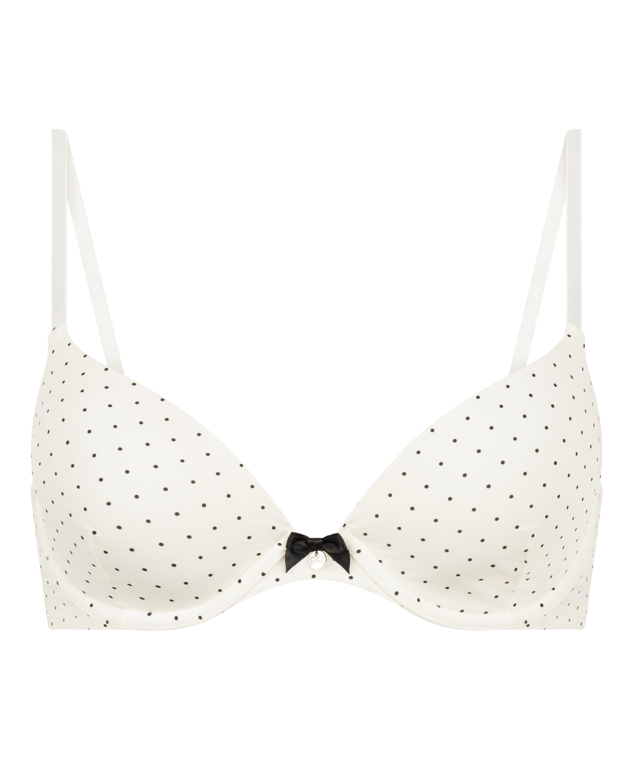 Plunge Padded Underwired Bra, White, main