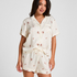 Pyjama Jacket Satin, White
