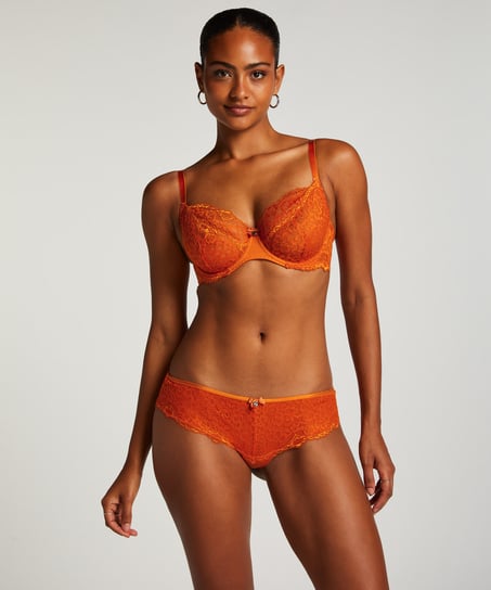 Marine Non-Padded Underwired Bra, Orange