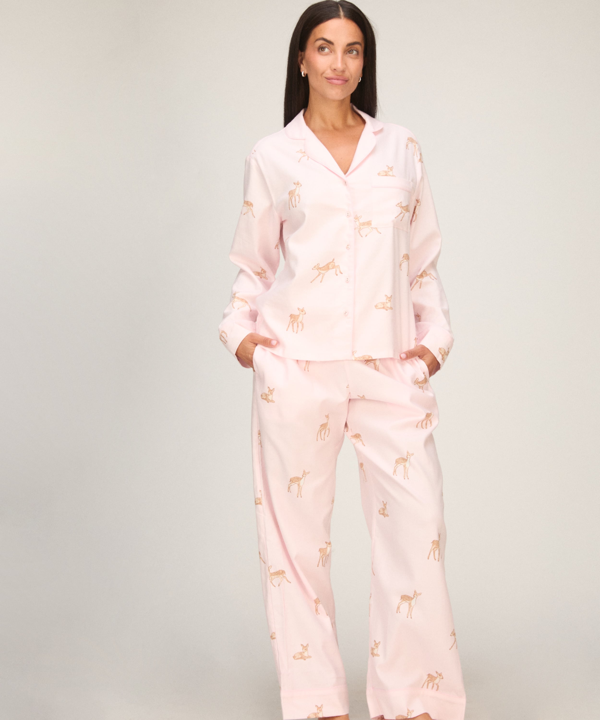 Pant Woven Deer, Pink, main