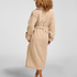 Long Fleece Bathrobe, Beige