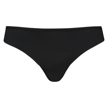 Lace Back Invisible Thong, Black