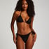 Maui Crochet Cheeky Tanga Bikini Bottoms, Black