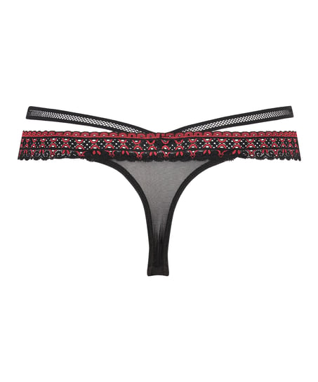 Cantaine low thong, Black
