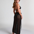 Crochet Midi Skirt, Black