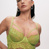 Isabella Non-Padded Underwired Longline Bra, Green