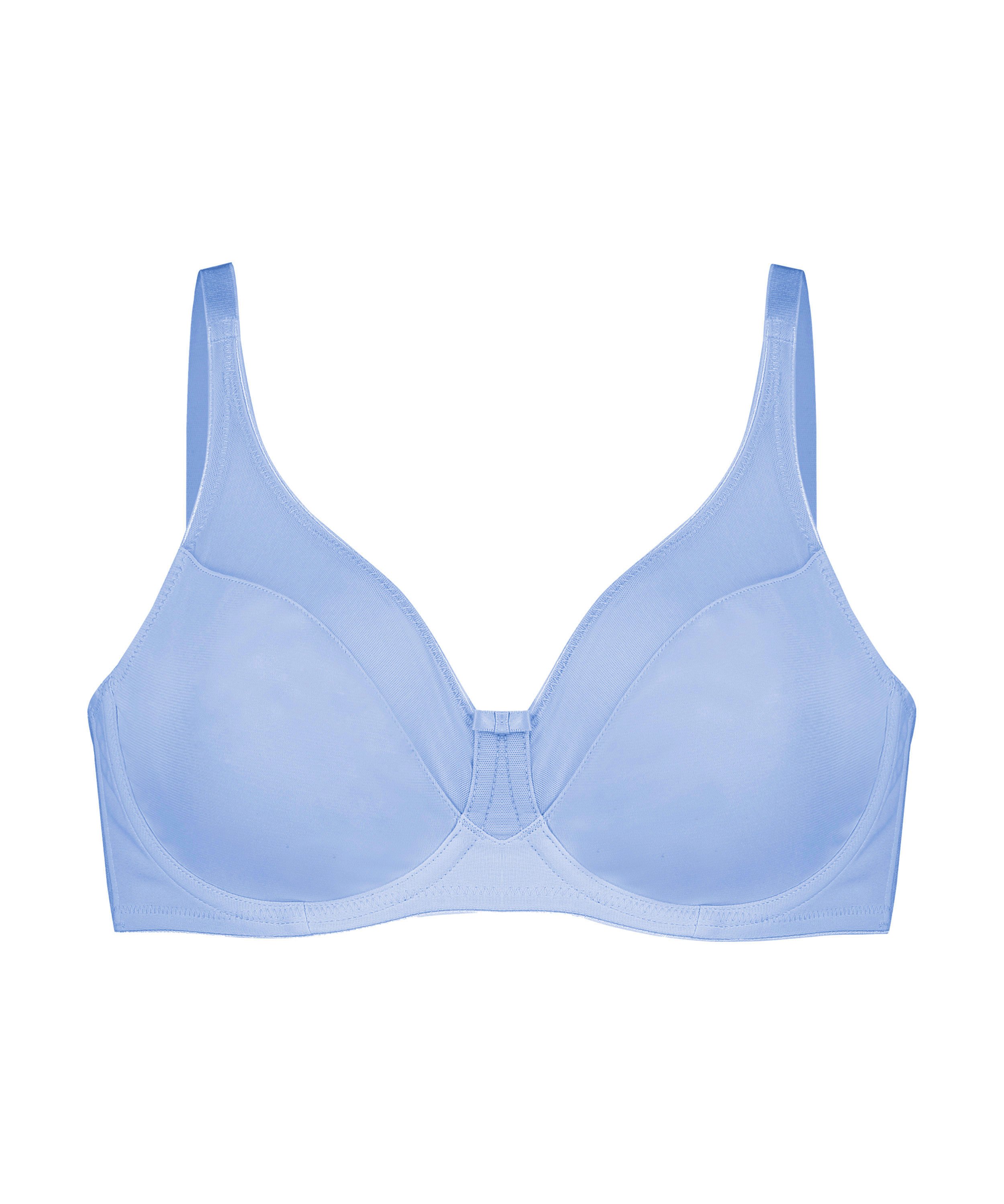 Nina Non-Padded Underwired Minimizer Bra, Blue, main