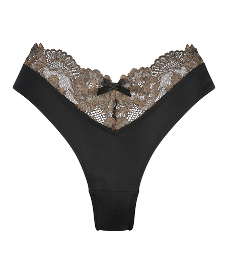 Lexi High Leg Brasilian, Black