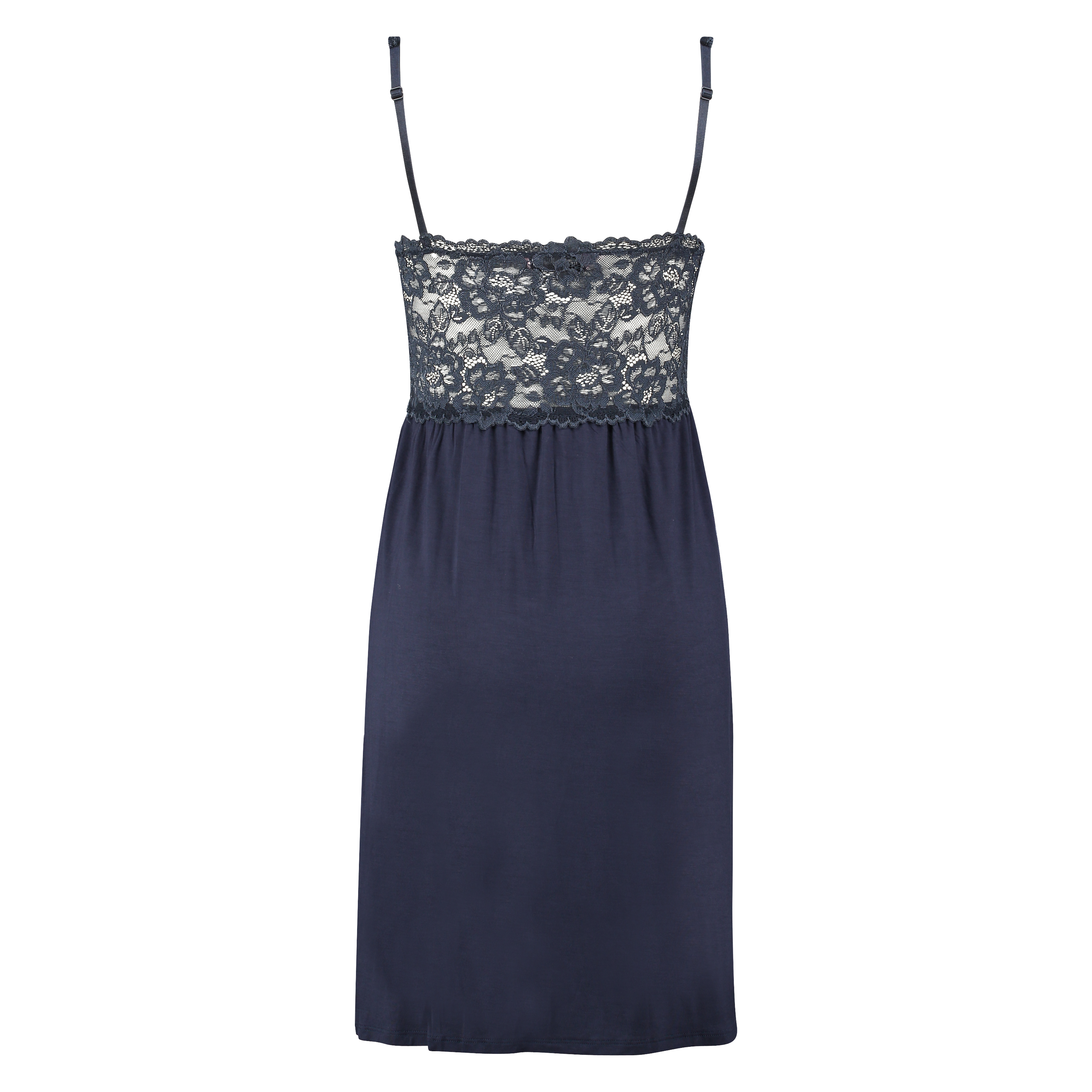 Modal Lace Slip Dress, Blue, main