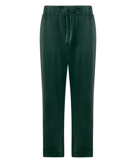 Velvet Pyjama Pants, Green