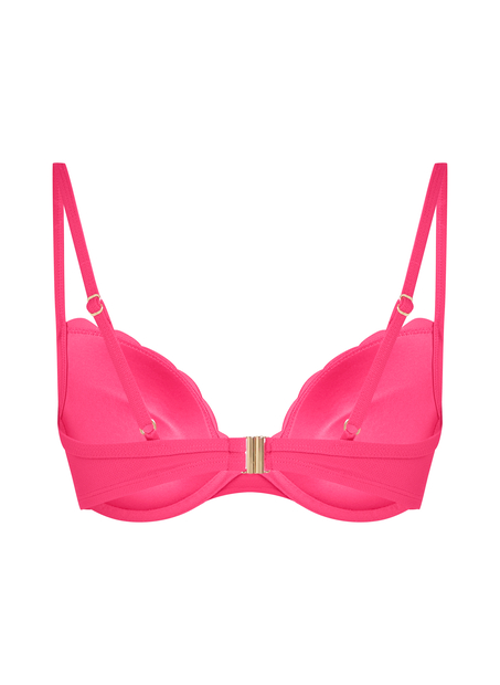 Scallop push-up underwired bikini top Cup A - E, Pink