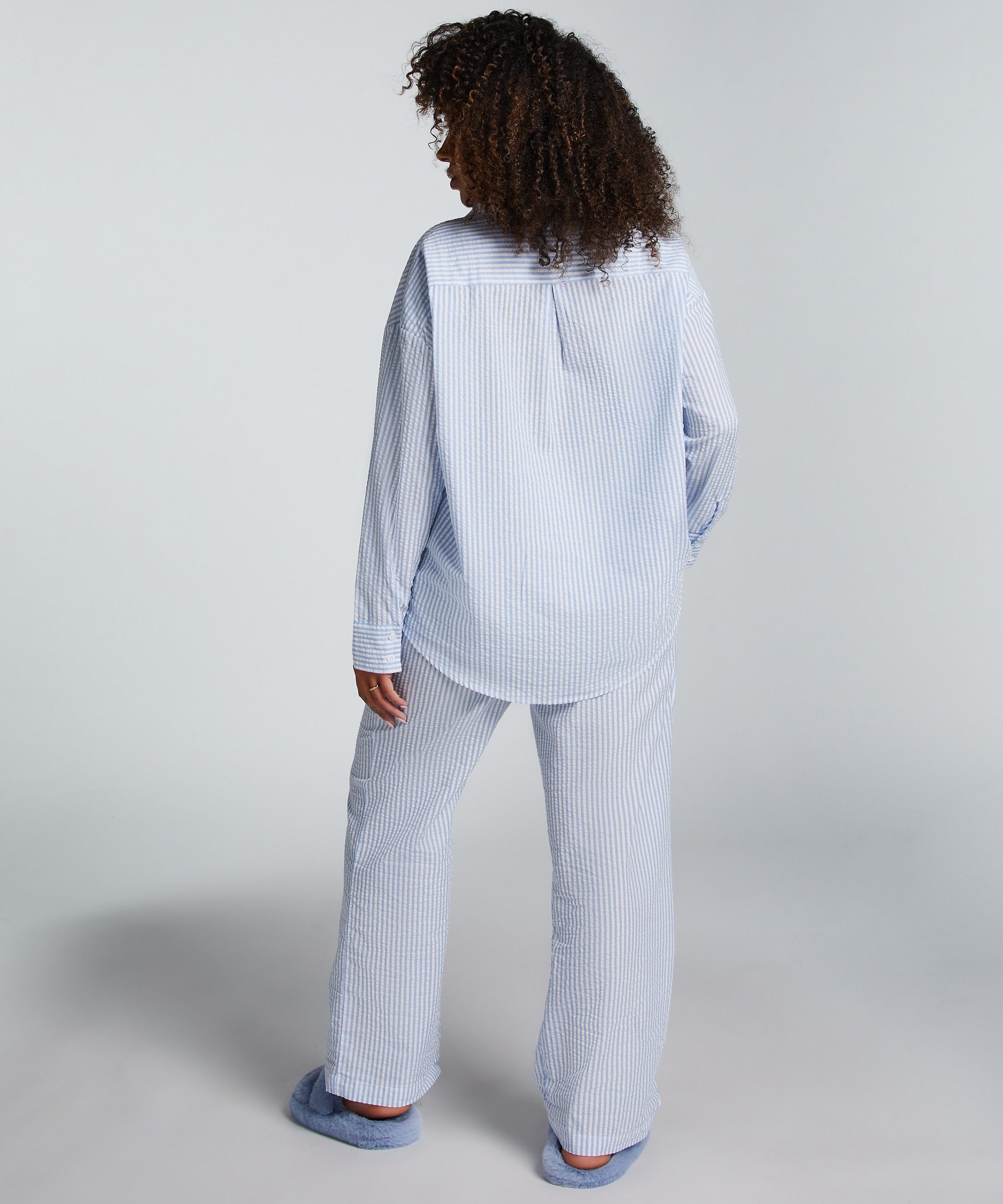Cotton Pyjama Pants, Blue, main