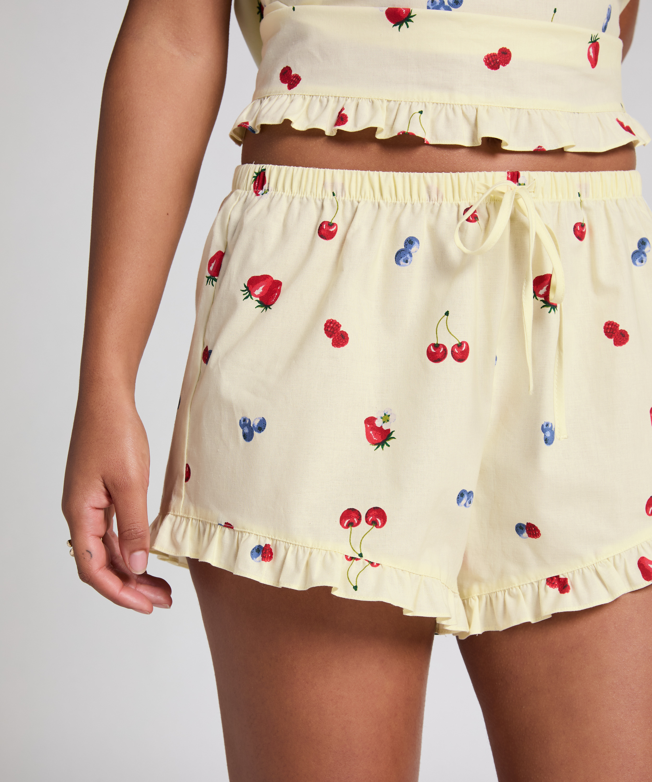 Woven short, Yellow, main