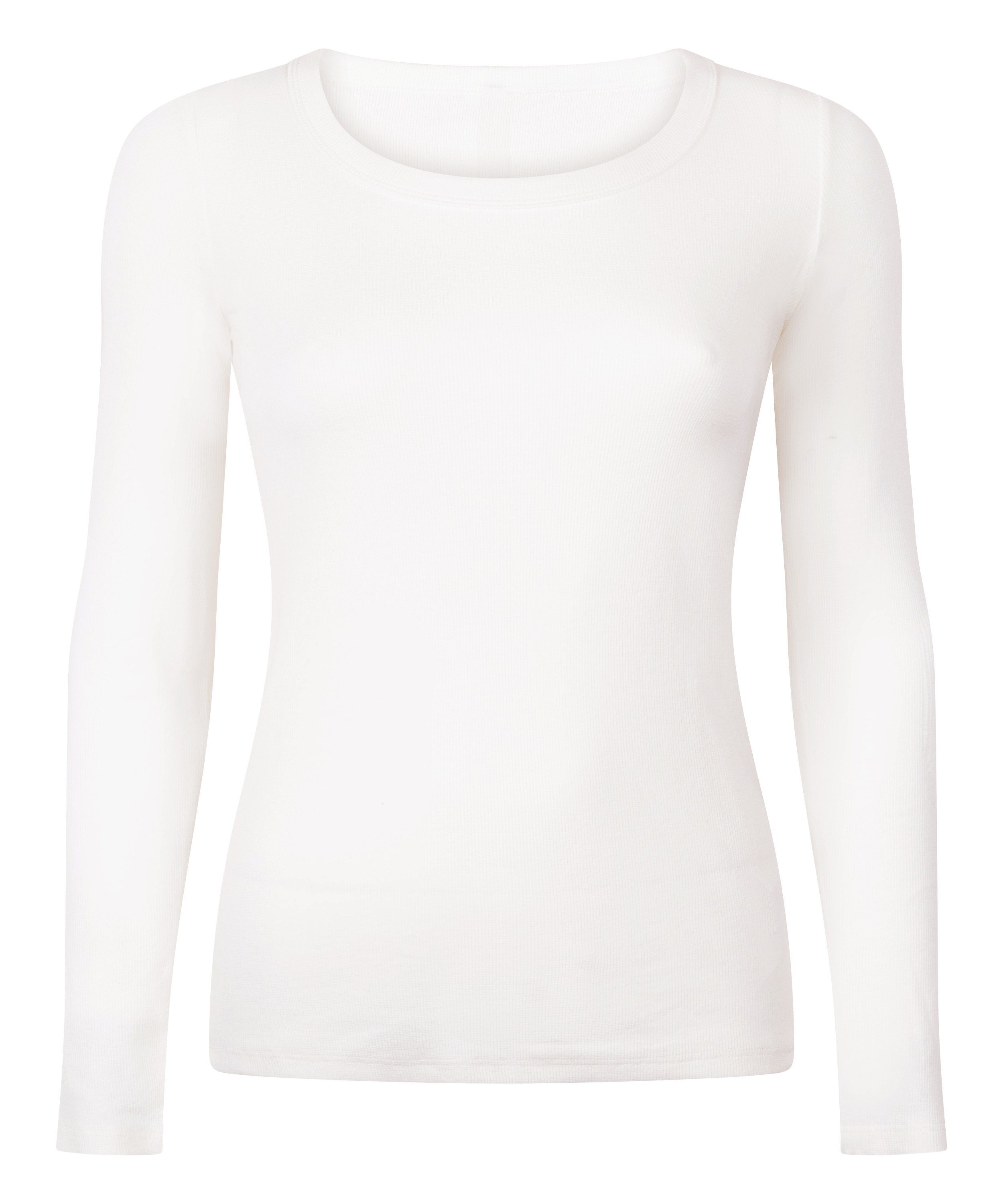 Cotton Pyjama Top, White, main