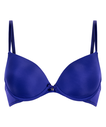Plunge Padded Underwired Bra, Blue