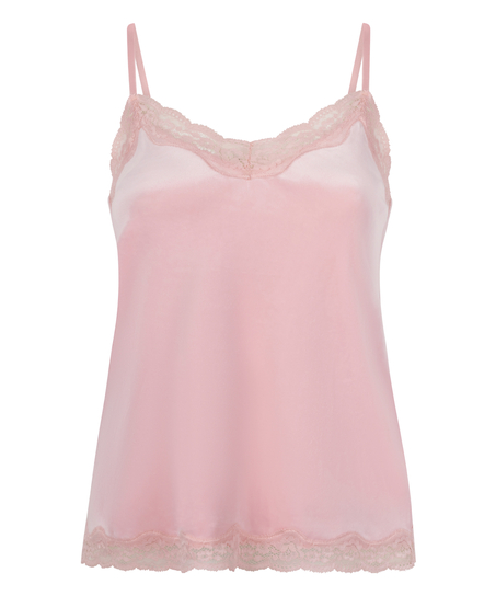 Velours Lace Cami Top, Purple