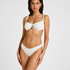 Non-Padded Underwired Bikini Top Crinkle, White