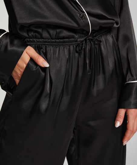 Satin Trousers, Black