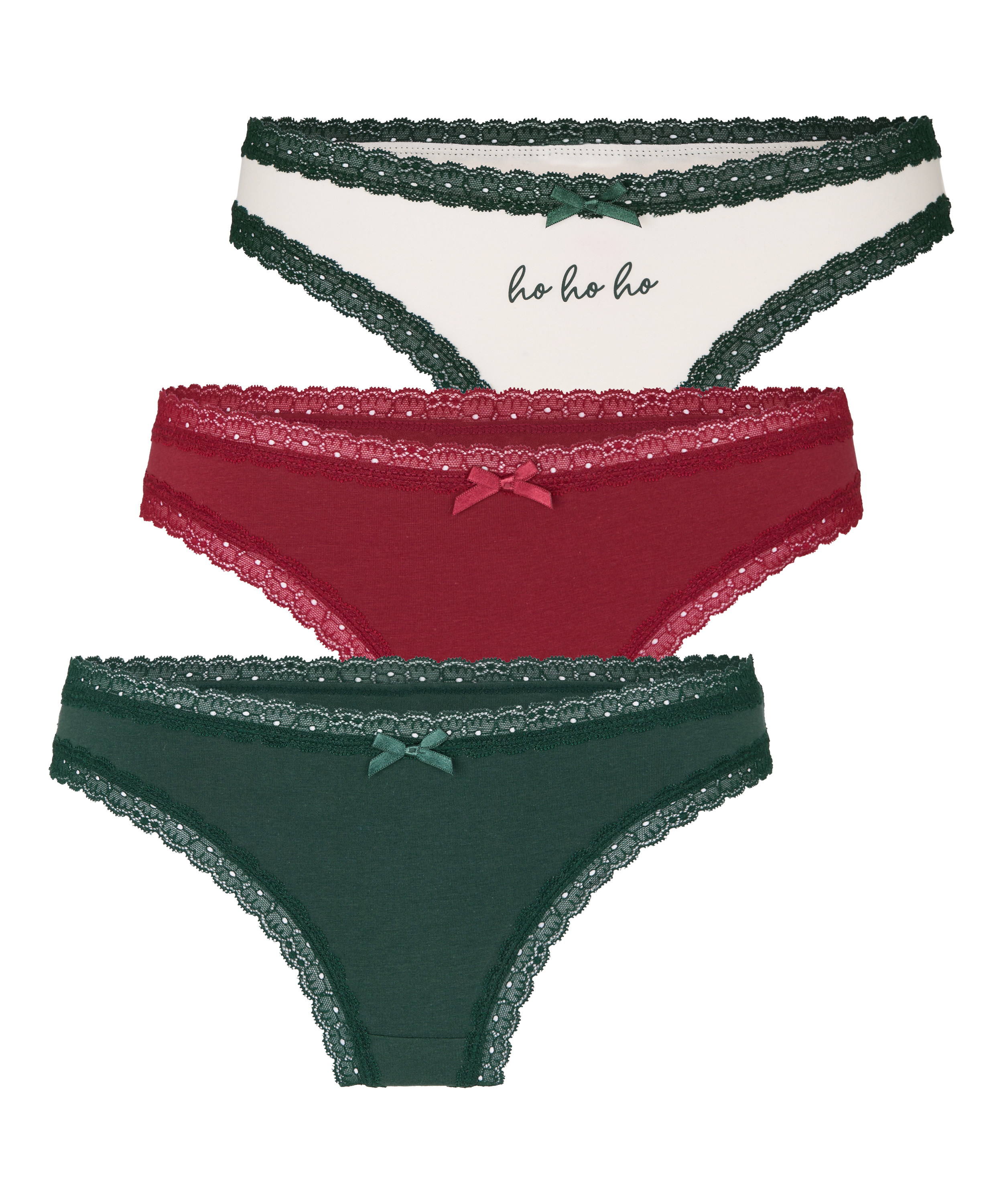 Multipack Cotton Thong, Green, main