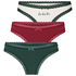 Multipack Cotton Thong, Green