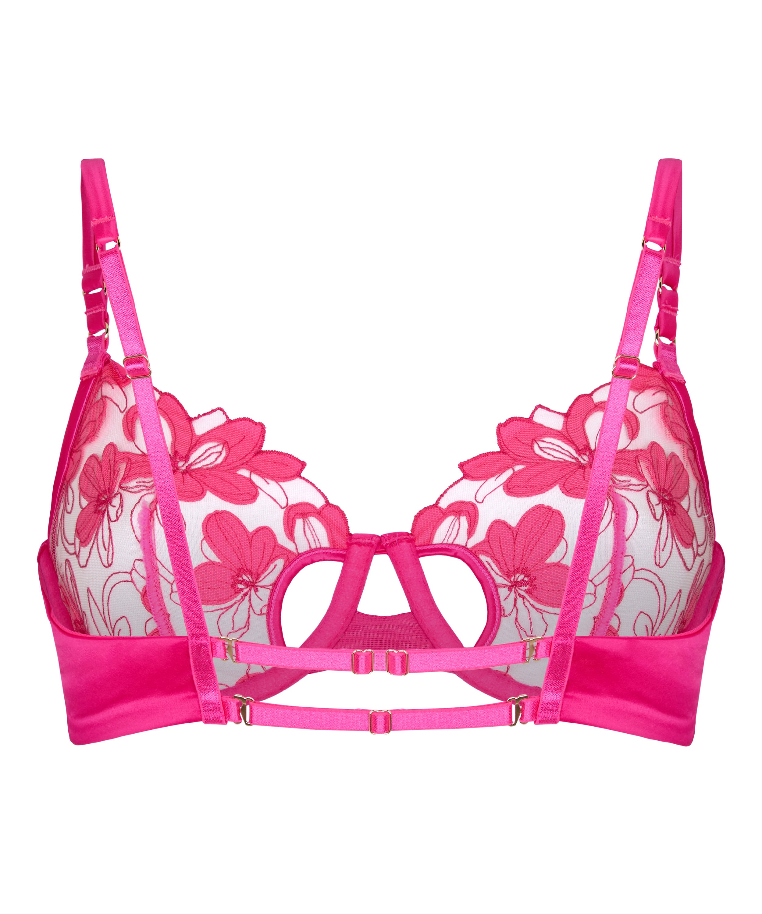 Non-Padded Underwired Bra Bearice , Pink, main