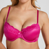 Lace & Shine Padded Underwired Bra, Pink