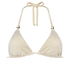 Triangle Crochet Bikini Top, White
