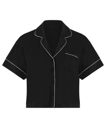Essential Jersey Short-Sleeved Jacket, Black