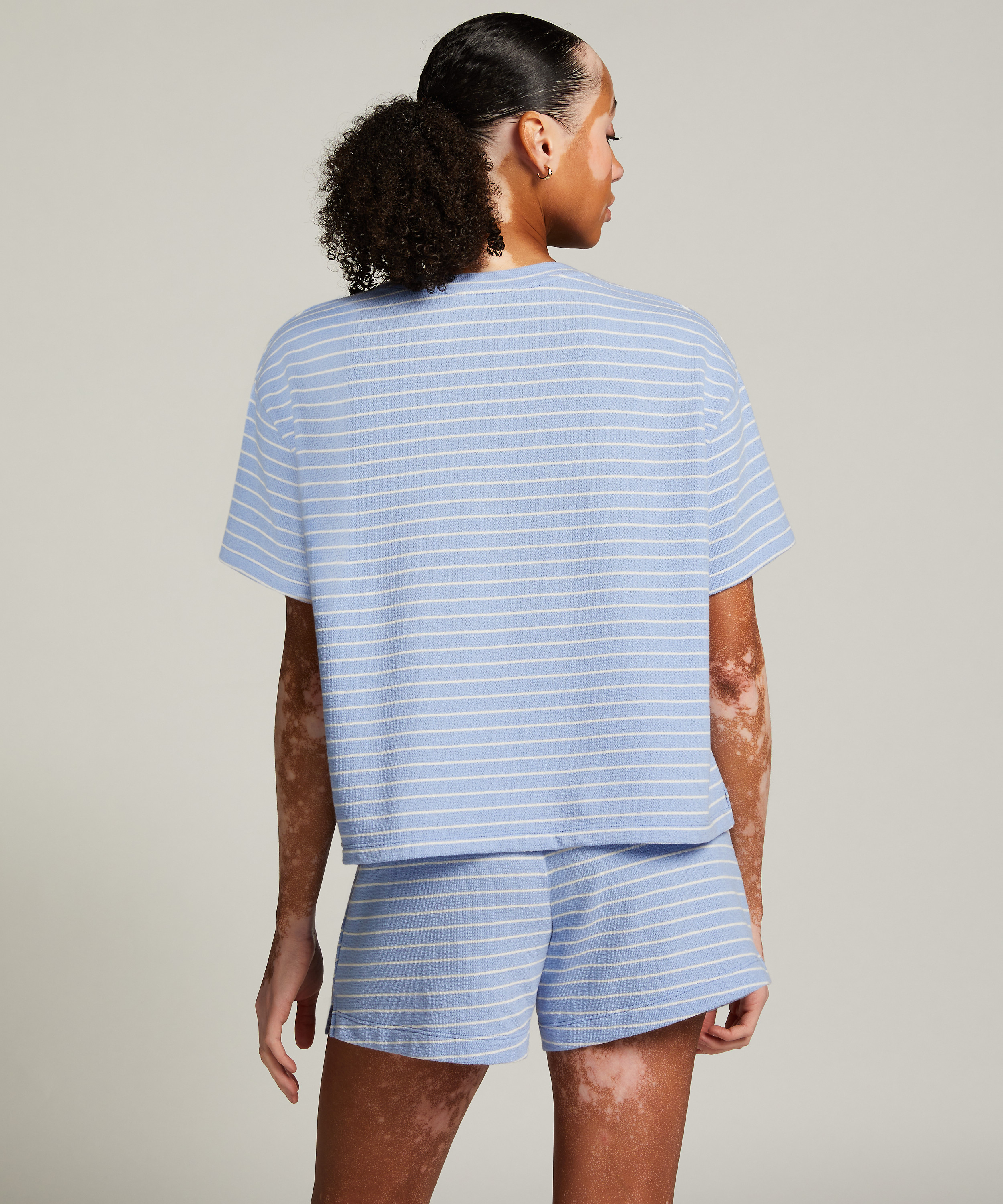 Cotton shorts, Blue, main