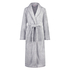 Long Fleece Bathrobe, Gray