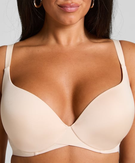 Smooth Padded Underwired Bra, Beige