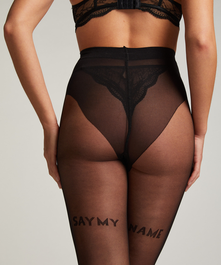 30 Denier Tights Say My Name, Black