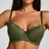 Marine Padded Underwired Bra, Green