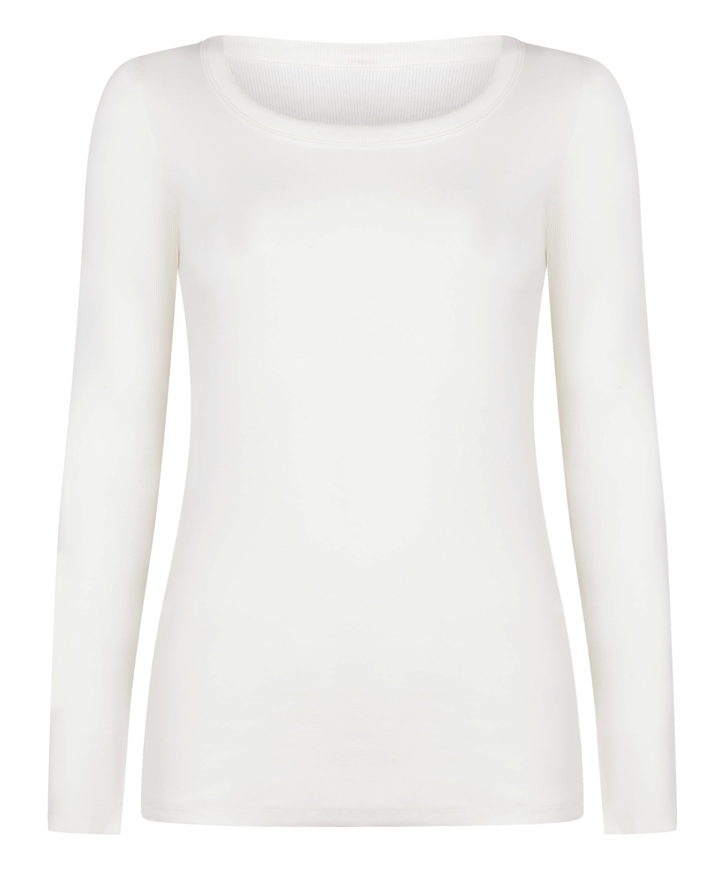 Cotton Pyjama Top, White, main