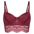 Elise Padded Longline Underwired Bra, Red