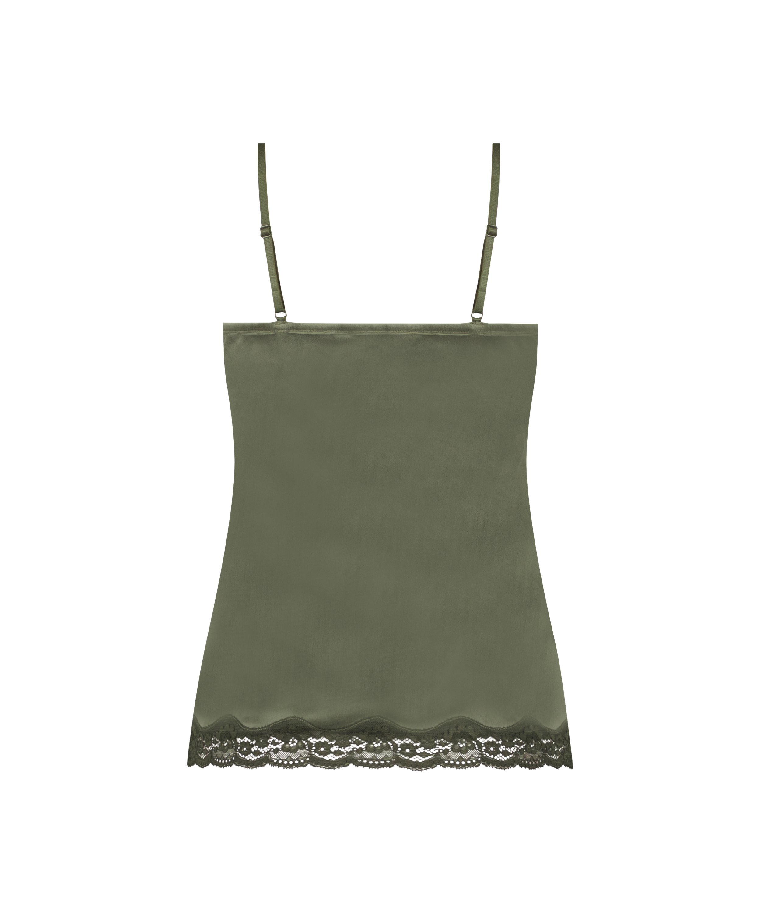 Velours Lace Cami Top, Green, main