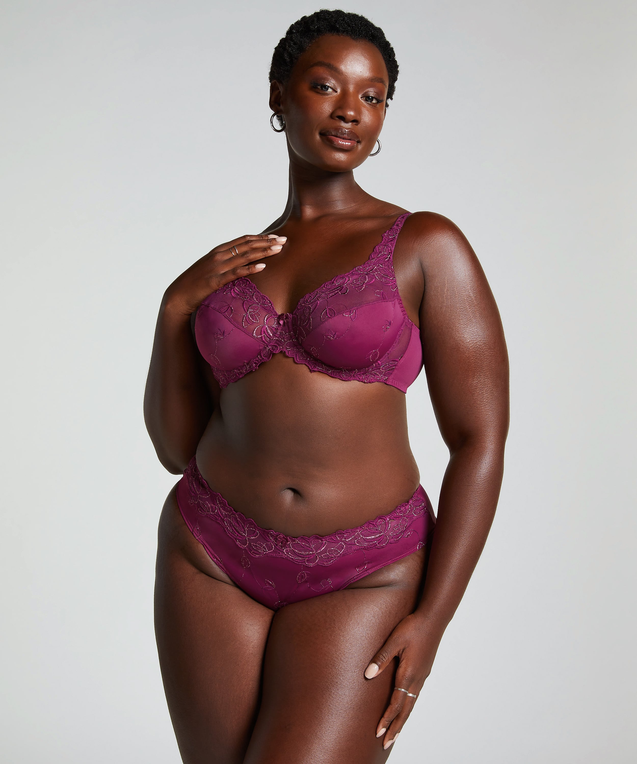 Diva Non-Padded Underwired Bra, Purple, main