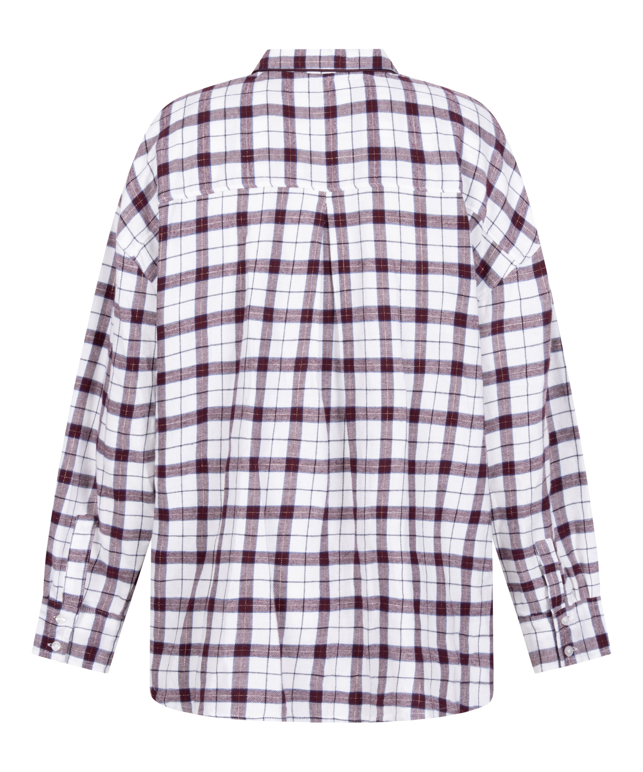 Flannel Pyjama Top, White, main