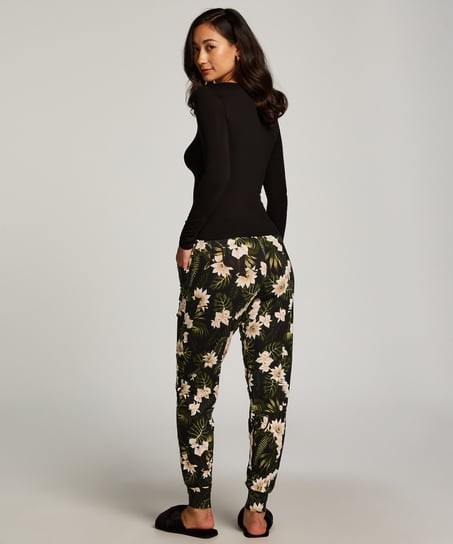 Jersey Pyjama Pants, Black