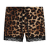 Velvet Shorts Leopard, Black
